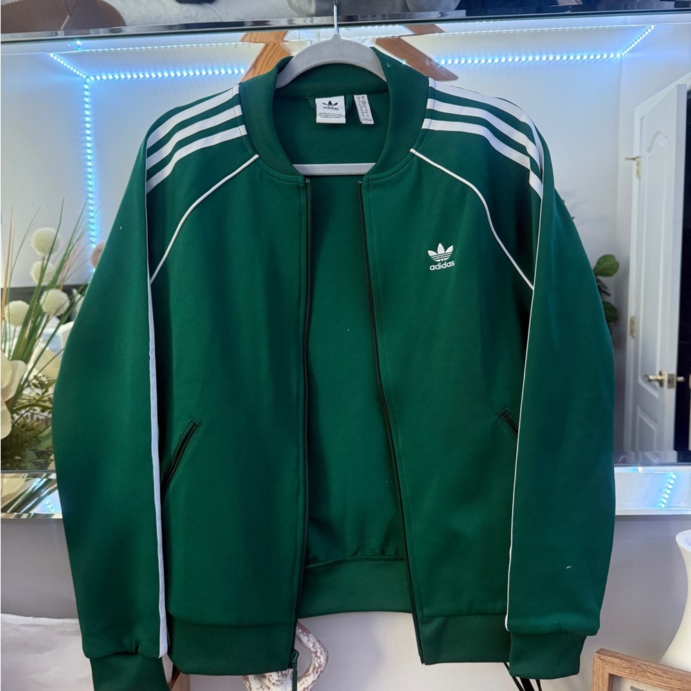 Adidas Dark Green Bomber Jacket